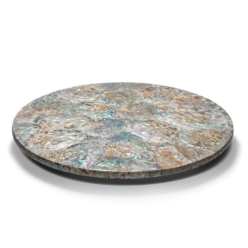 Handmade Decorative Plate, Abstract, Silver/Gray/Cream