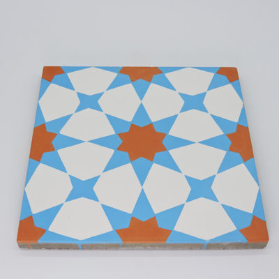 Medina 8" x 8" Cement Patterned Wall & Floor Tile
