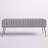 Julietta Tufted Upholstered Bench with Soft Sherpa Fabric and Modern Metal Legs-742709378