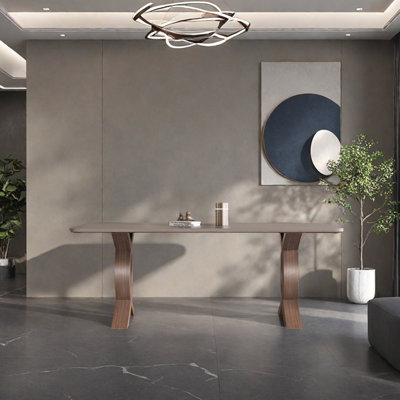 Minimalist ash wood dining table