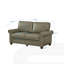 Fauteuil de salon en similicuir taupe