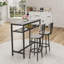 Ensemble de table de bar 3 pièces avec 2 tabourets de bar-1999437088