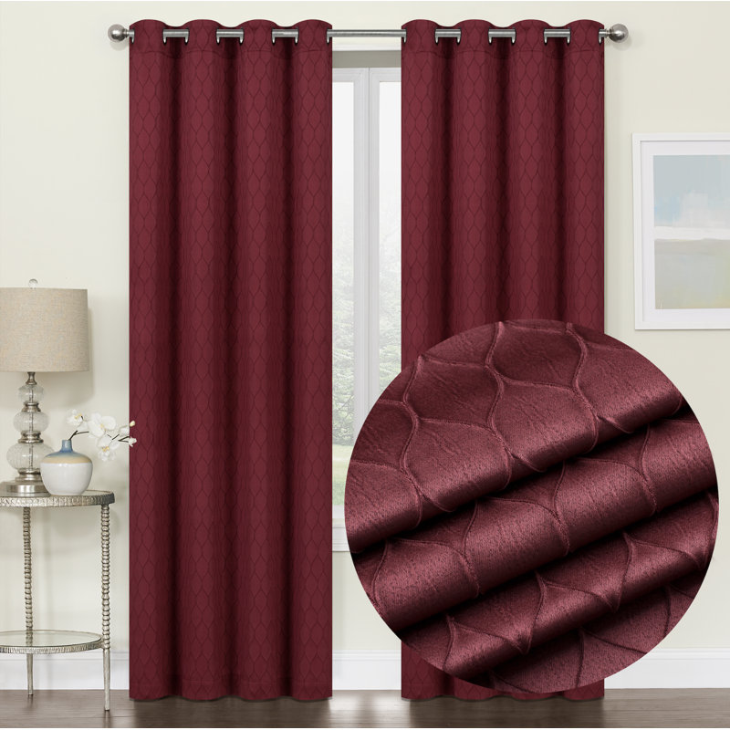 Anthonyville Room Darkening Curtain Pair, Burgundy