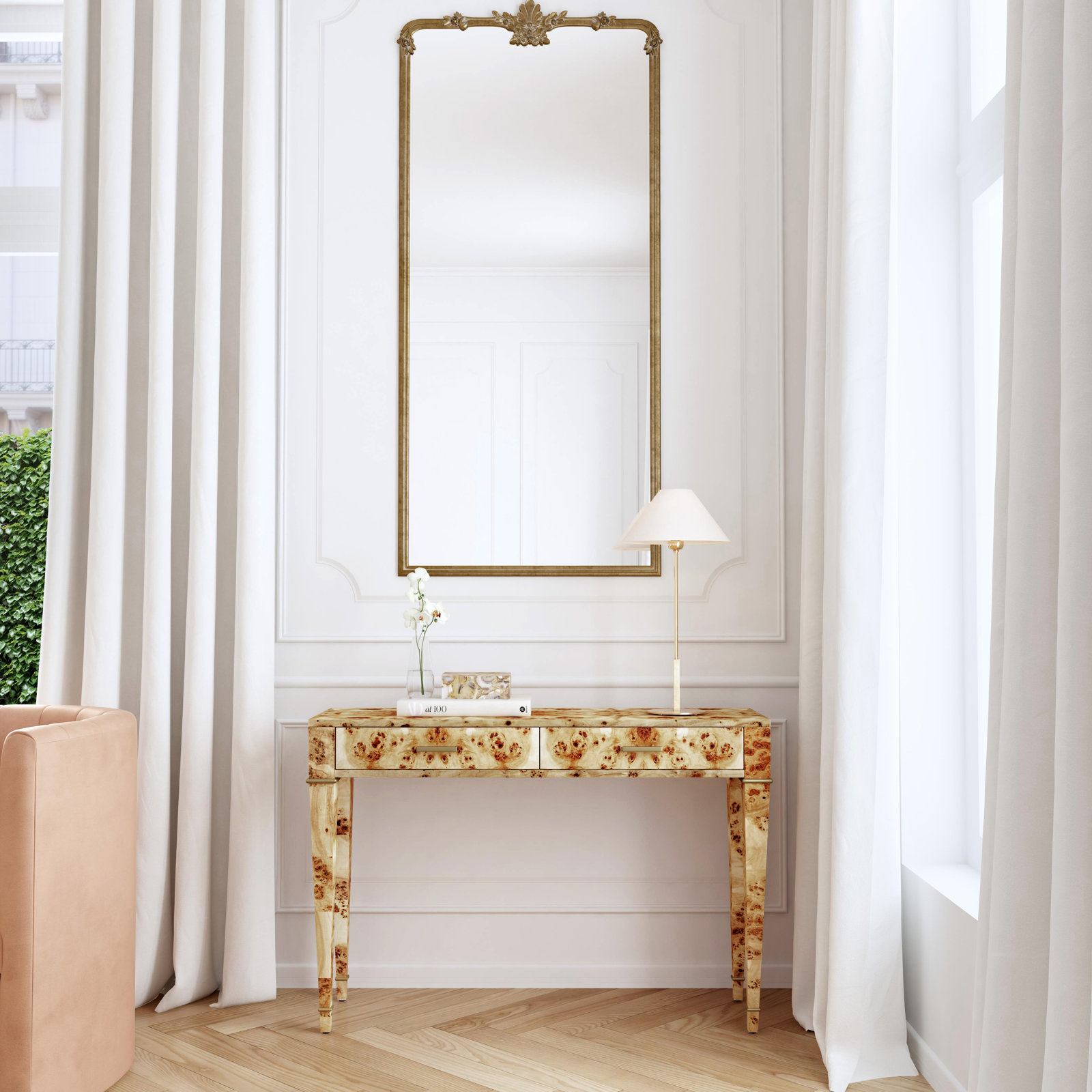 45" Console Table, Natural