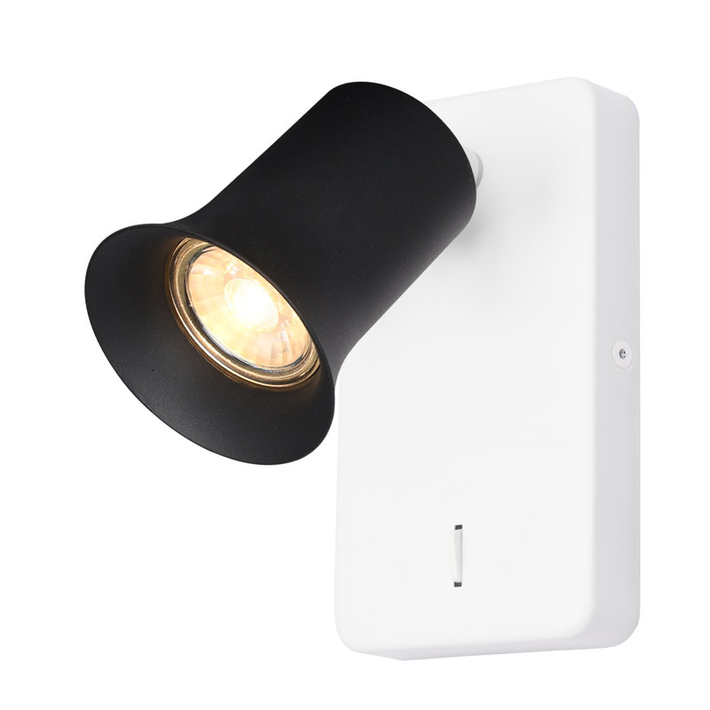 Siddon Flush Mount, White, Black