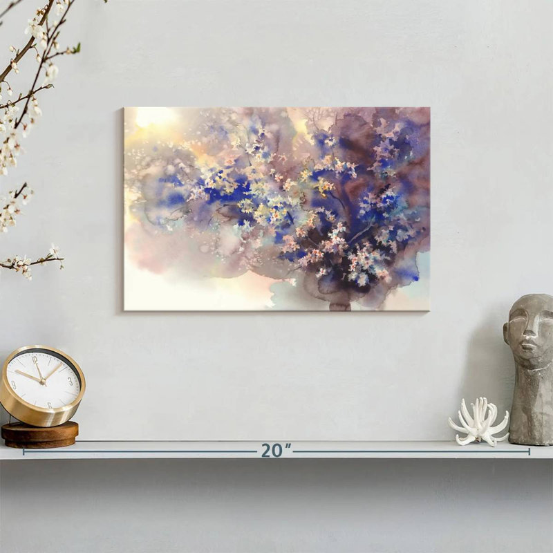 Avery Cherry Floral Abstract, 8" H x 12" W