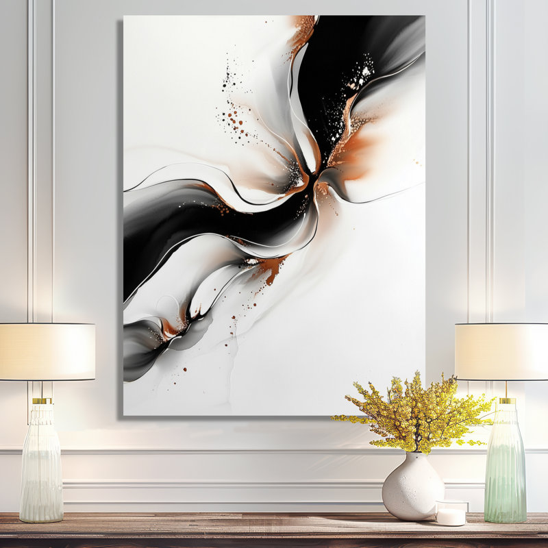 Quantum Flux Of Marble Storm III - décoration murale abstraite en métal, impression murale en marbre, 32" H x 16" W x 0.84" D