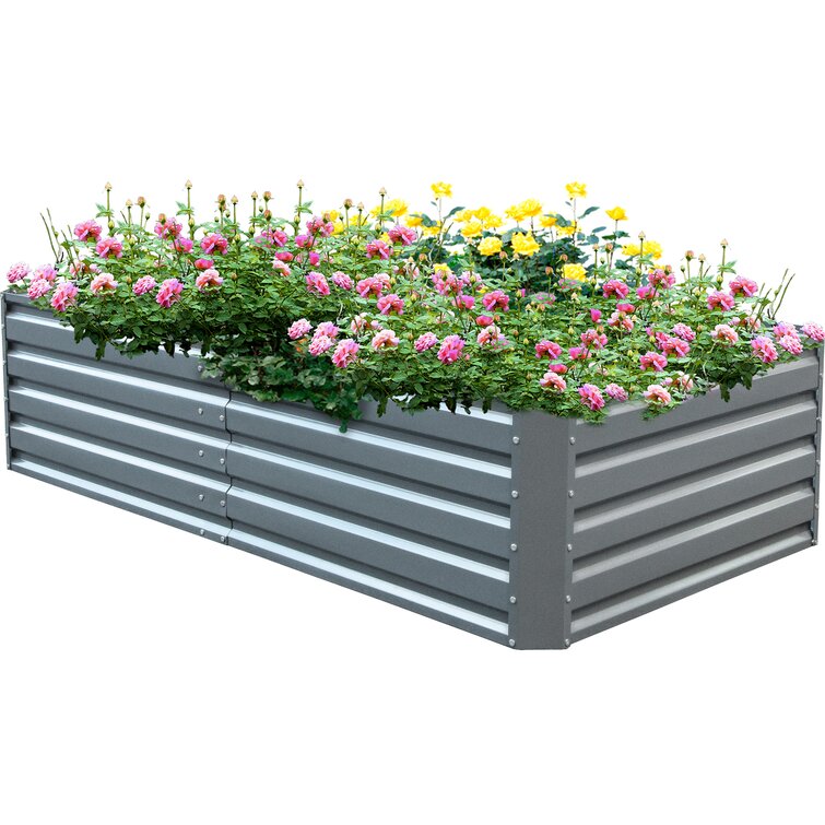 Carsynn Galvanized Steel Raised Garden Bed