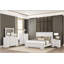 Commode 1Pc de style transitionnel avec glissières à roulement à billes, tiroirs à queue d'aronde anglaise et poignées en métal pour mobilier de chambre blanc rustique