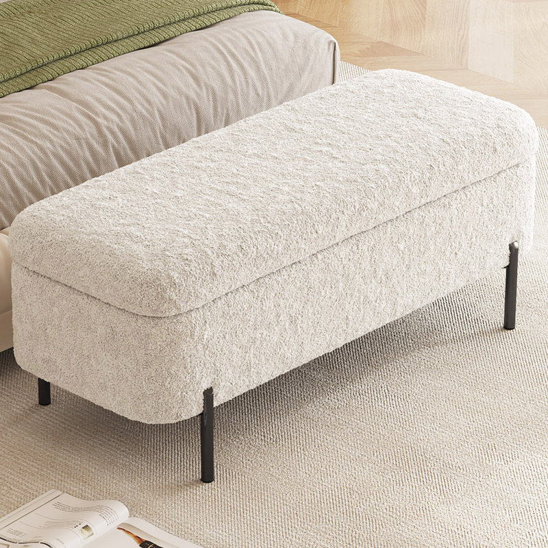 Polyester Upholstered Storage Bench