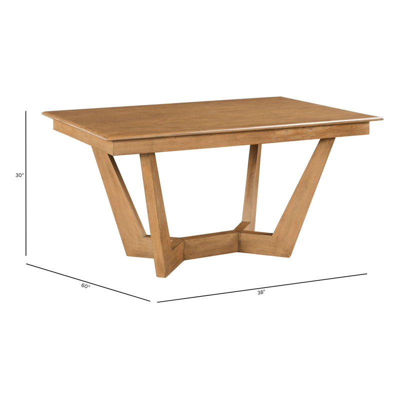 60 Rectangular Trestle Dining Table, 30" H x 38" W x 60" D
