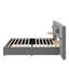 Grand lit plateforme tapissier avec ports de charge USB-649366225