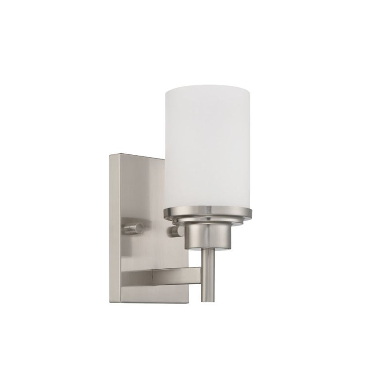 Dimmable Bath Sconce, Bright Satin Nickel