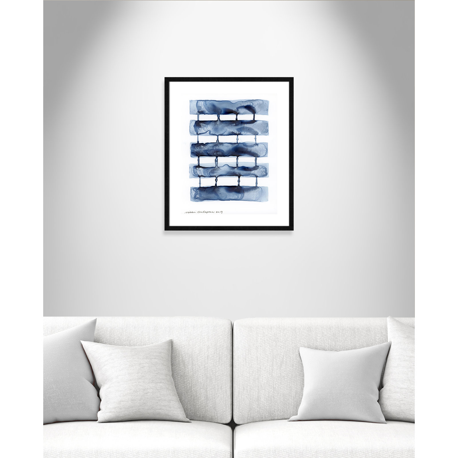 Stitched Together I by Nikki Galapon - Solid Wood Rectangle Print Single Piece Item on Canvas, Black Wood Framed Paper
