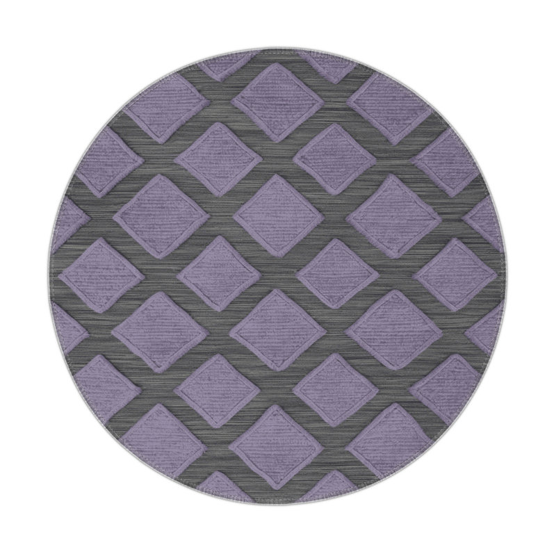 Trellis Purple Indoor and Outdoor Area Rug, Rectangle 9' x 12'