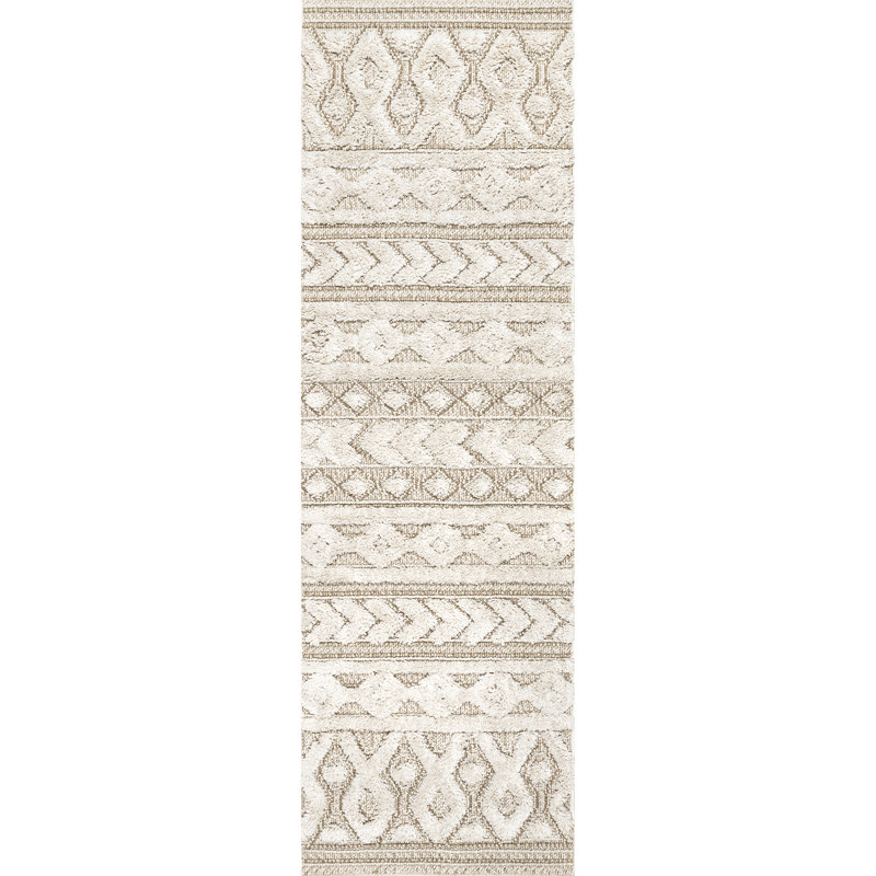 Wegner Southwestern Beige Area Rug, Runner 2'8" x 8'
