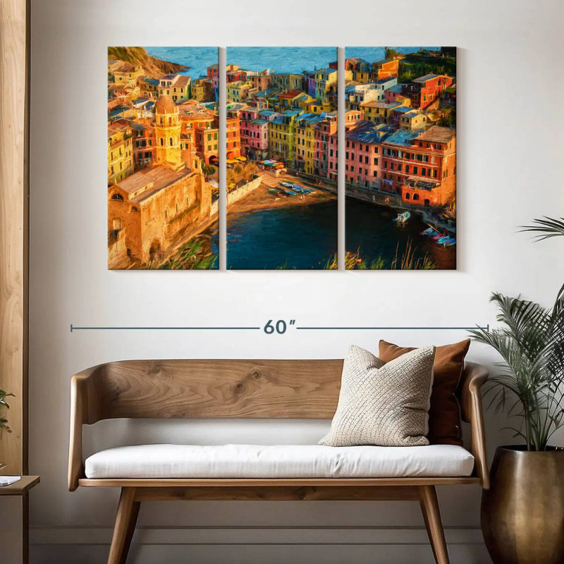 Gillard Vernazza incroyable dans les Cinque Terre, H 32 po x l 50 po