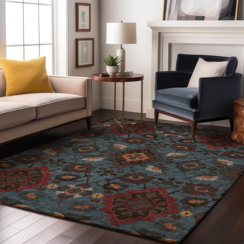 Tapis oriental Corum AMF1002 lavable à la machine de qualité supérieure, Rectangle 10 pi x 14 pi