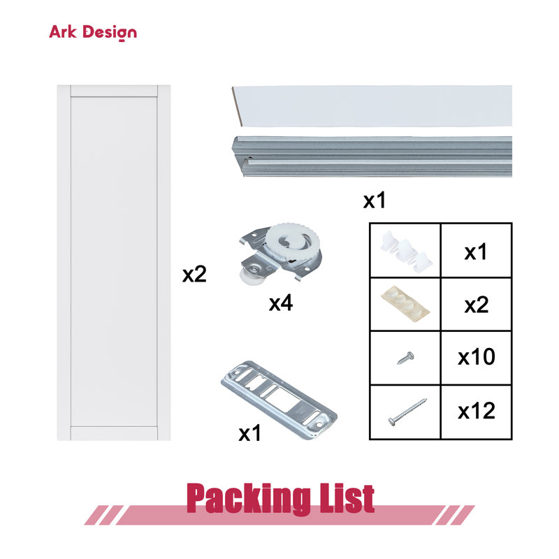 48 in. x 80 in. White Tempered Frosted Glass Sliding Closet Door