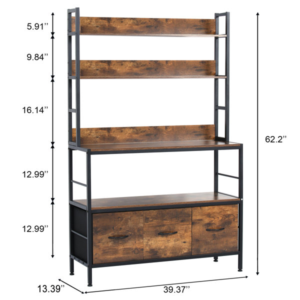 17 Stories Savel 39.37'' Steel Standard Baker's Rack with