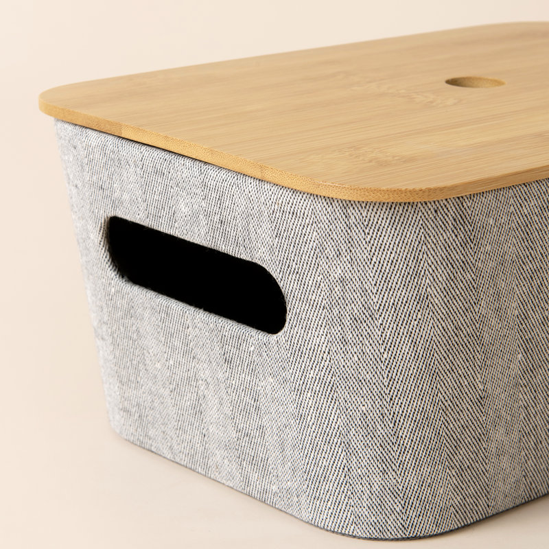 Ensemble de panier de rangement en tissu Urban Tweed, gris