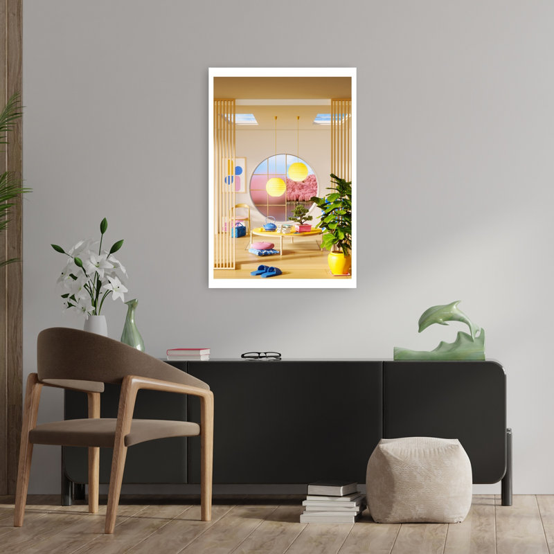 Reproduction d'art mural japonais, H 36 po x l 24 po