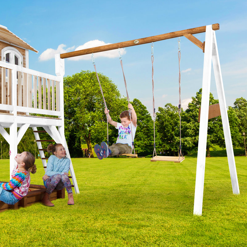 Liam AXI Hemlock Swing Set with 2 Swing(s) , 1 Slide(s), White