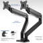 Pneumatic Arm Dual Monitor Desk Mount