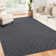 Modern Farmhouse Anti-Slip Area Rug Washable Non-Shedding Braided Print Throw Rug Foldable Low Pile Soft Indoor Accent Rug for Playroom Office Bedroom Living Room
