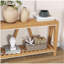 Console, table d'entrée de ferme avec tablette à lattes de rangement, canapé rustique avec anti-basculement pour le salon, couloir-2126556452