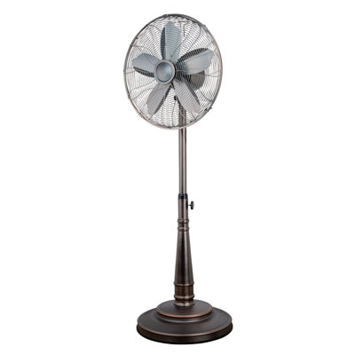 16” Retro Oscillating Stand Fan with Oil Rubbed Bronze Finish