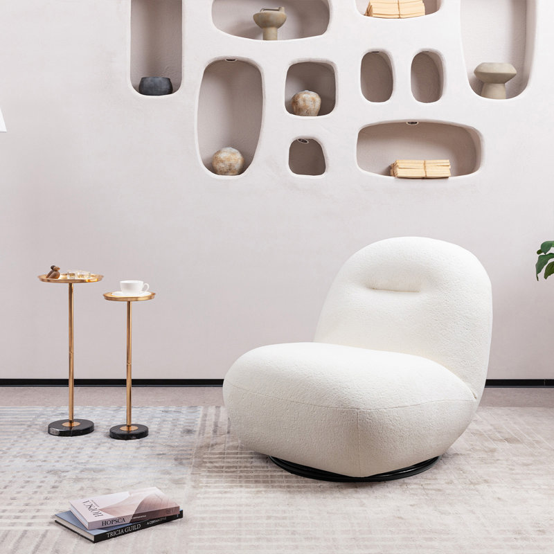 Accent Chairs, White Velvet