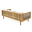 ENSEMBLE DE MEUBLES DE PATIO: LIT DE CLASSE 3 PLACES CLAREMONT + TABLE EN BOIS ACACIA