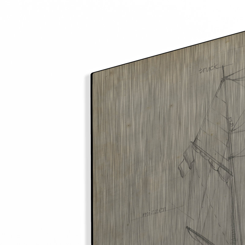 17 Sailories Blueprint I par Ethan Harper, art mural en métal, 16 po x 12 po, H 24 po x l 36 po