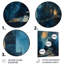 Orange, bleu, hiver, clair de lune, entrepôt, chateau, chateaux, salon, art mural-739068275-739068277