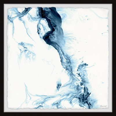 Blue Water Paint - Single Picture Frame Painting