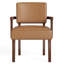 Chaises d'appoint de salon de 32,6 po de hauteur avec table de bout et fauteuil d'appoint en cuir Nondas-948678184