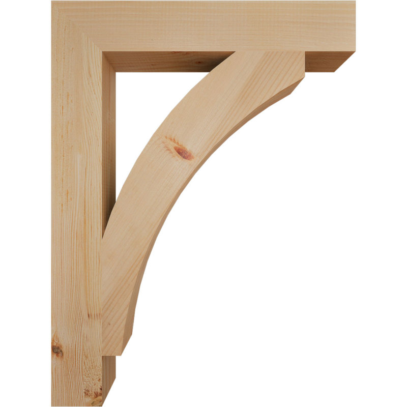 Thorton Block Bracket, 32" H x 4" W x 24" D, Douglas Fir (Smooth)