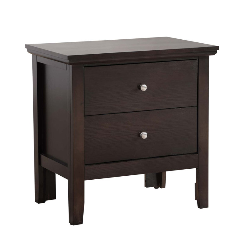 Small Nightstand With Storage Drawers,Side Table,End Tbale,Night Stand, Espresso