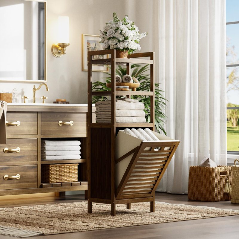 Wood Bathroom Cabinet, Brown