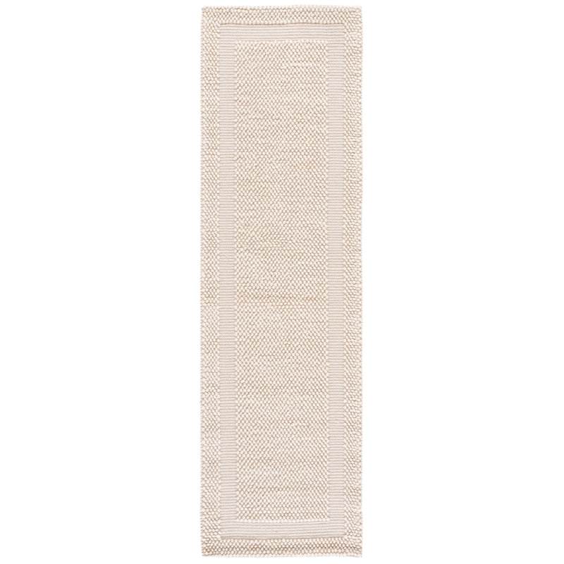Natura Hand Woven Wool; Cotton; Recycled P.E.T Solid Color Indoor Rug, Runner 2'3" x 8'
