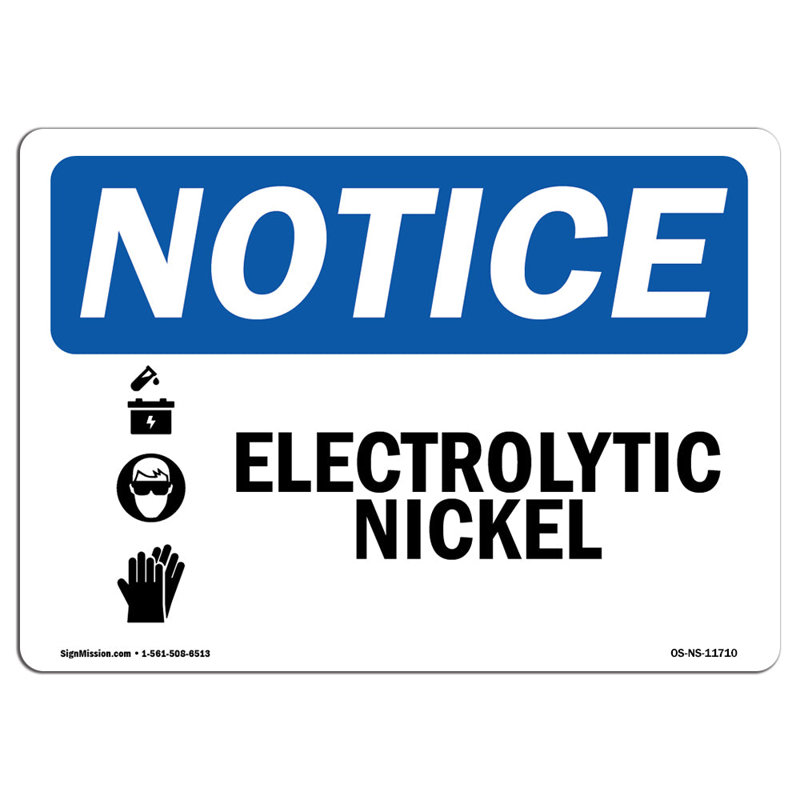 Electrolytic Nickel Sign