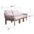 86.75'' Wide Acacia Patio Sofa with Cushions