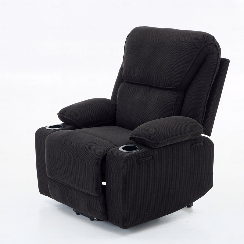 Remote-Controlled Heating And With Massage Function Assistive With Recliner Function For Seniors, Black