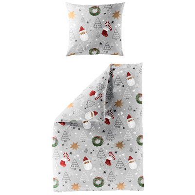 4100 Flannel Abstract Duvet Cover Set with Pillow Shams Included