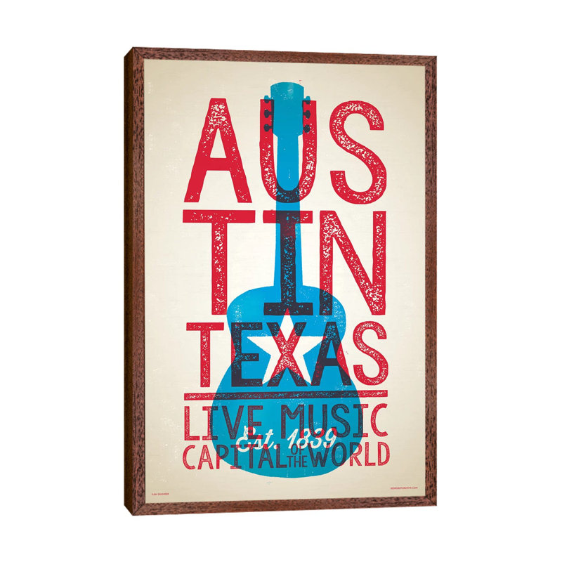 Austin Live Music Capital Of The World by Jim Zahniser - Print on Canvas, 66.04cm H x 45.72cm W x 3.81cm D