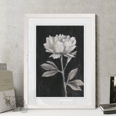 «Black and White Flowers III» par Paul Cezanne - reproduction d'art encadrée