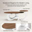 Ensemble de 2 tables basses gigognes de style moderne avec base en métal pour le salon de la chambre à coucher-1856934428