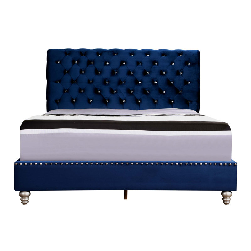 Transitional Upholstered Bed