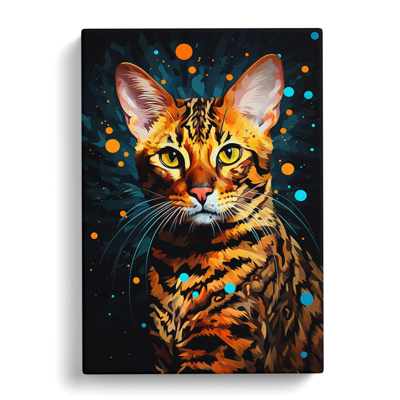 Bengal Cat Digital - Wrapped Canvas, 60cm H x 40cm W x 3cm D
